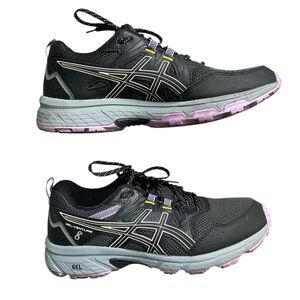 ASICS Women's Black & Light Purple Gel-Venture Running Shoes women’s size 10